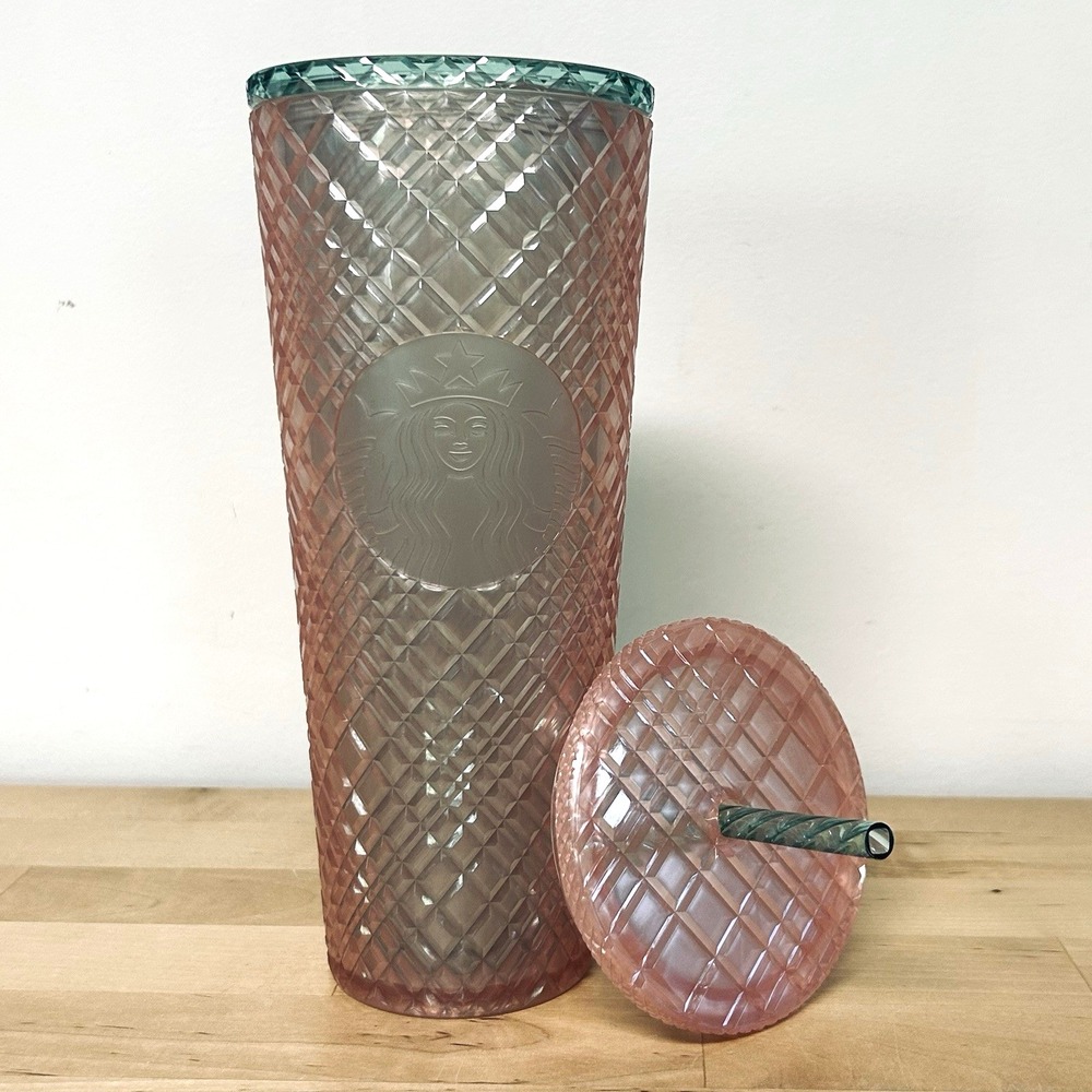 Starbucks Venti Tumbler Pink Iridescent 24oz Shimmer Glow 2024 Mothers Day NEW